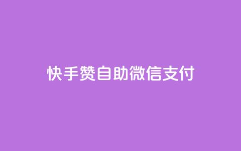 快手赞自助微信支付 - 快手赞推出便捷微信支付服务! 第1张 快手赞自助微信支付 - 快手赞推出便捷微信支付服务! 第1张