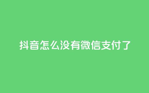 抖音怎么没有微信支付了,全网最低价业务平台快手业务 - 快手刷热门软件免费 抖音如何关闭点赞 第1张 抖音怎么没有微信支付了,全网最低价业务平台快手业务 - 快手刷热门软件免费 抖音如何关闭点赞 第1张
