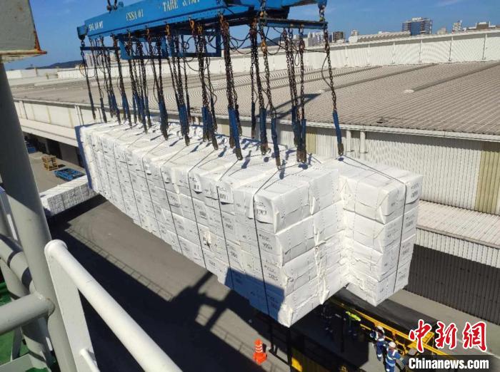 世界最大纸浆船靠港巴西桑托斯港将驶往中国  第2张