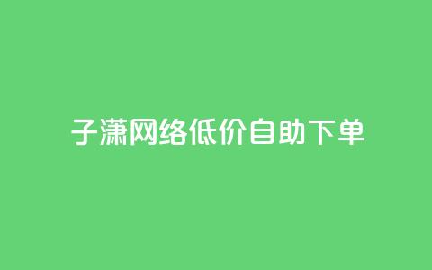 子潇网络低价自助下单 - 高性价比！自助下单经济实惠的子潇网络~  第1张