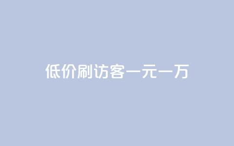 低价刷访客一元一万 - 超低价让您的网站访客数量翻倍，一元即可拥有一万真实用户！~  第1张