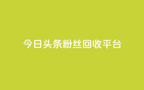 今日头条粉丝回收平台,ks推广自助网站 - 小龙秒赞网 qq空间说说赞点赞在线平台  第1张