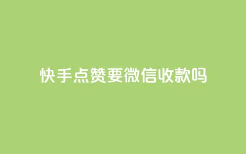 快手点赞要微信收款吗 - 快手点赞：微信收款需求高涨!  第1张