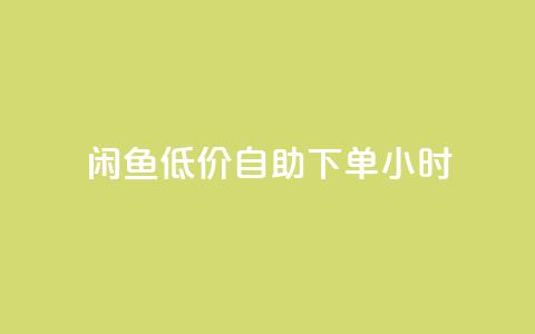 闲鱼低价自助下单24小时,一元秒杀 - dy24小时自助业务下单超稳定 快手业务在线下单平台全网最低  第1张