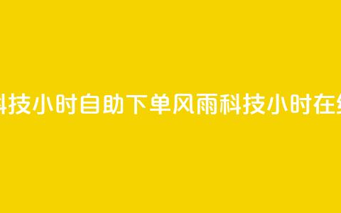 风雨科技24小时自助下单(风雨科技24小时在线下单) 第1张 风雨科技24小时自助下单(风雨科技24小时在线下单) 第1张