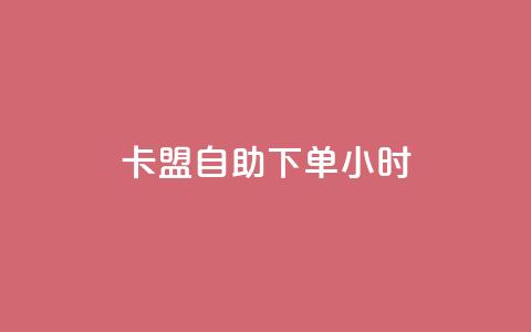 卡盟自助下单24小时 - 24小时自助下单卡盟服务涵盖全面!  第1张