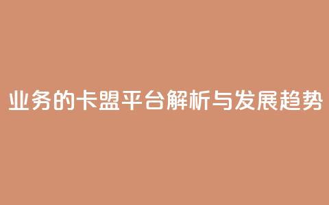 QQ业务的卡盟平台解析与发展趋势  第1张