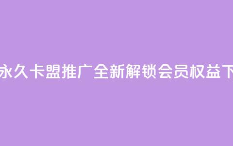 腾讯VIP永久卡盟推广：全新解锁会员权益  第1张