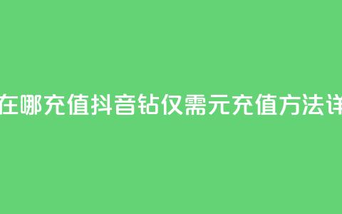 抖音9元63钻在哪充值 - 抖音63钻仅需9元充值方法详解~  第1张