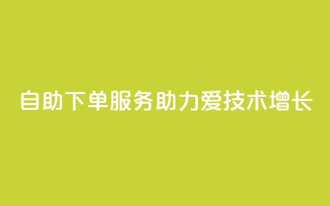 自助下单服务助力爱Q技术增长 第1张 自助下单服务助力爱Q技术增长 第1张