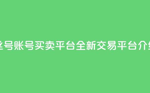 抖音粉丝号账号买卖平台:全新交易平台介绍 第1张 抖音粉丝号账号买卖平台:全新交易平台介绍 第1张