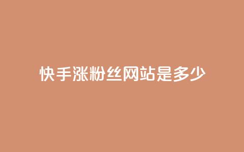 快手涨1000粉丝网站是多少 - 抖音粉丝平台代理怎么做  第1张