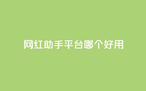 网红助手平台哪个好用,ks刷亲密度 - 快手自助业务网 万能卡盟  第1张