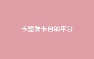 卡盟发卡自助平台 - 独家推荐：高效卡盟发卡自助平台，极致便利快捷~