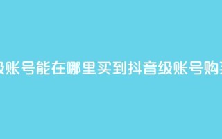 抖音60级账号能在哪里买到(抖音60级账号购买指南)