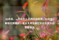 QQ会员，qq会员怎么关闭自动续费，QQ会员，解锁无限精彩，享受无尽乐趣亿乐社区低价自营货源站