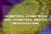 小红书阅读下单平台，小红书阅读下单平台是真的吗，小红书阅读下单平台，解锁个性化购物新方式亿乐社区SUP货源站