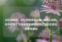 小红书阅读，小红书阅读笔记满15篇怎么弄的，在小红书上发现新奇有趣的读物亿乐社区低价自营货源站
