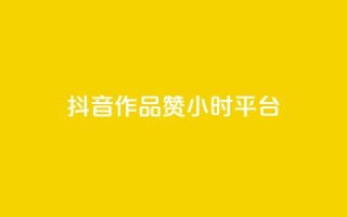抖音作品赞24小时平台 - 抖音作品24小时获得赞数攀升的平台~