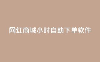网红商城24小时自助下单软件 - 网红商城网红商城