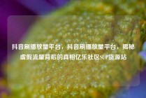 抖音刷播放量平台，抖音刷播放量平台，揭秘虚假流量背后的真相亿乐社区SUP货源站