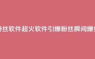 粉丝软件(超火软件引爆粉丝，瞬间爆红！)