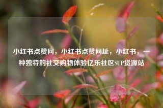 小红书点赞网，小红书点赞网址，小红书，一种独特的社交购物体验亿乐社区SUP货源站