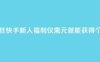 快手涨粉1元100个粉丝 - 快手新人福利！仅需1元就能获得100个快手粉丝~