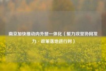 南京加快推动内外贸一体化（聚力攻坚协同发力·政策落地进行时）