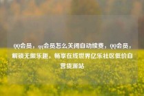QQ会员，qq会员怎么关闭自动续费，QQ会员，解锁无限乐趣，畅享在线世界亿乐社区低价自营货源站