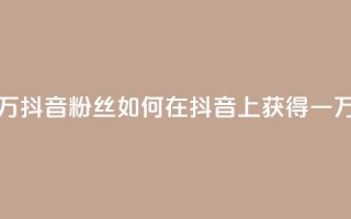 一元一万抖音粉丝(如何在抖音上获得一万个粉丝)