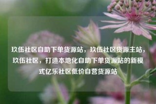 玖伍社区自助下单货源站，玖伍社区货源主站，玖伍社区，打造本地化自助下单货源站的新模式亿乐社区低价自营货源站
