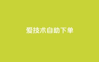 爱Q技术自助下单 - 自助下单爱Q技术优化指南!