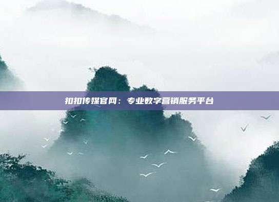 扣扣传媒官网：专业数字营销服务平台  第1张