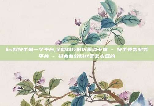 ks和快手是一个平台,全网科技低价货源卡网 - 快手免费业务平台 抖音有效粉丝是怎么算的  第1张