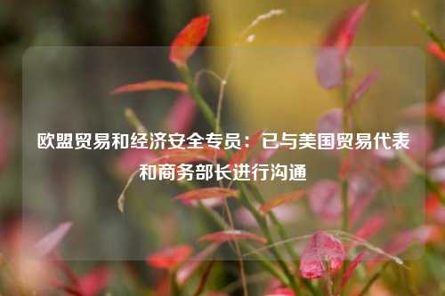 欧盟贸易和经济安全专员：已与美国贸易代表和商务部长进行沟通  第1张