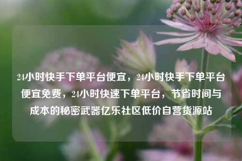 24小时快手下单平台便宜，24小时快手下单平台便宜免费，24小时快速下单平台	，节省时间与成本的秘密武器亿乐社区低价自营货源站  第1张