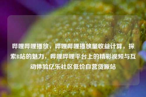 哔哩哔哩播放，哔哩哔哩播放量收益计算	，探索B站的魅力，哔哩哔哩平台上的精彩视频与互动体验亿乐社区低价自营货源站  第1张