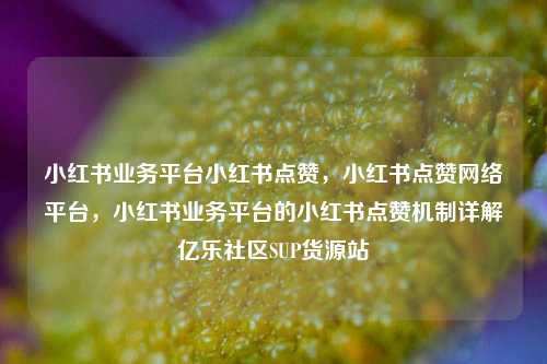 小红书业务平台小红书点赞	，小红书点赞网络平台，小红书业务平台的小红书点赞机制详解亿乐社区SUP货源站  第1张