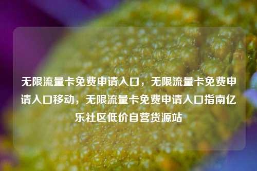 无限流量卡免费申请入口，无限流量卡免费申请入口移动，无限流量卡免费申请入口指南亿乐社区低价自营货源站  第1张