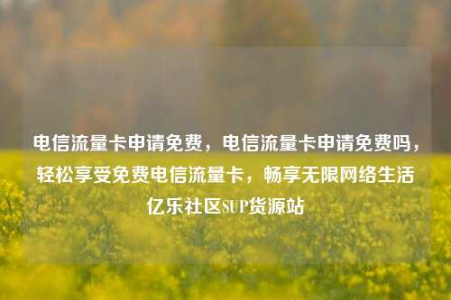 电信流量卡申请免费，电信流量卡申请免费吗，轻松享受免费电信流量卡	，畅享无限网络生活亿乐社区SUP货源站  第1张